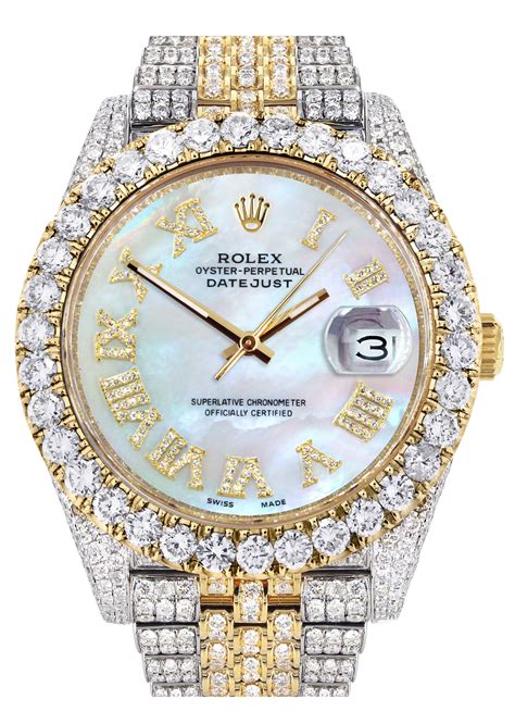 rolex with diamond band|More.